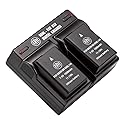 BM Premium 2 Pack of EN-EL14A Batteries and Dual Bay Battery Charger for Nikon D3100, D3200, D3300, D3400, D3500, D5100, D5200, D5300, D5500, D5600