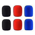 CCeCCe 6 Pack Microphone Covers Foam Mic Cover Replacement High-Density Reusable Mic Sponge Windscreen Filter for Handheld Wired Microphone XLR