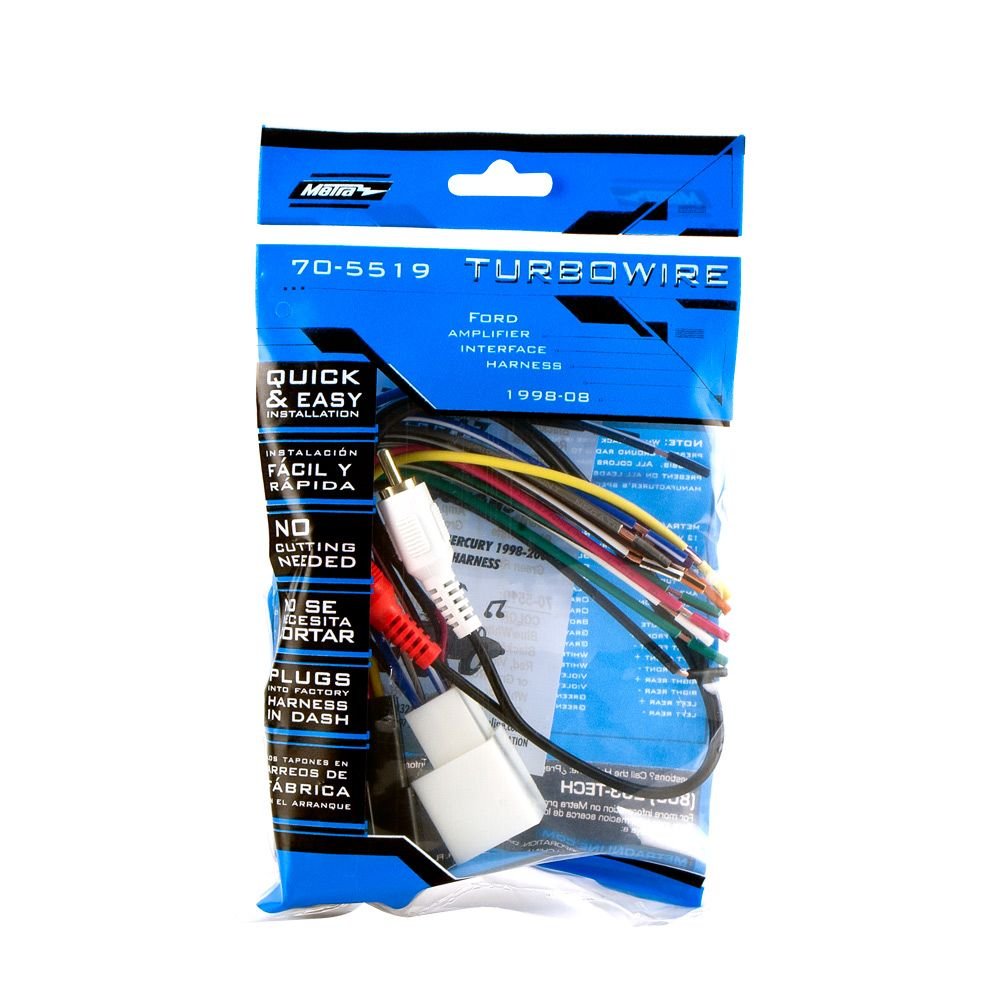 Metra Electronics Metra 70-5519 Radio Wiring Harness for Mustang 01-03 Mach 1 Amp Int, Multi Color