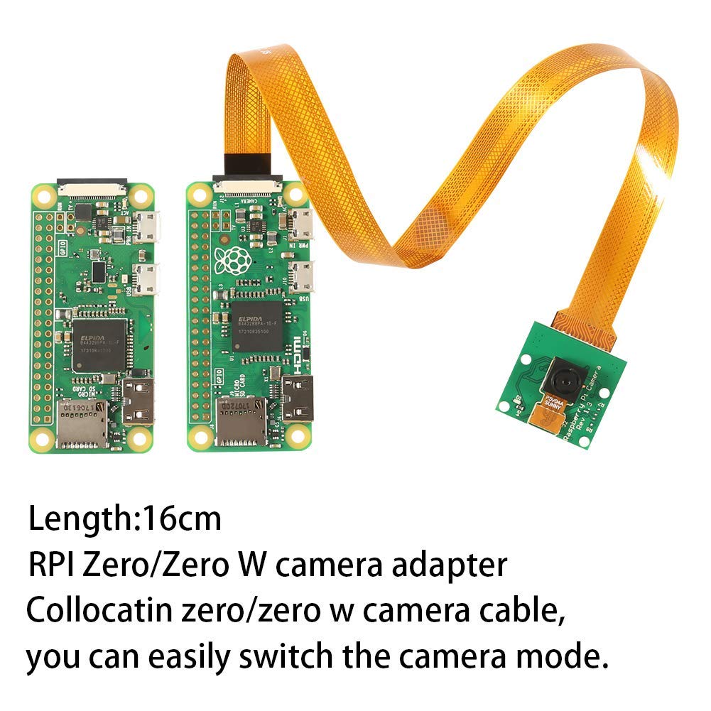 Aokin for Raspberry Pi Camera Cable, FPC Cable Ribbon Flex Extension Cable 15 Pin to 22 Pin for Raspberry Pi Zero or Zero W, Octoprint Octopi Webcam
