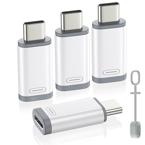 MoKo Lightning to USB C Adapter 4 Pack for iPhone 17 Air 16 16e 15 Pro Max Plus, iPad, Galaxy - NOT for Earphones/Microphone/Flash Drive/iPencil…