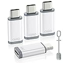 MoKo Lightning to USB C Adapter 4 Pack for iPhone 17 Air 16 16e 15 Pro Max Plus, iPad, Galaxy - NOT for Earphones/Microphone/Flash Drive/iPencil…
