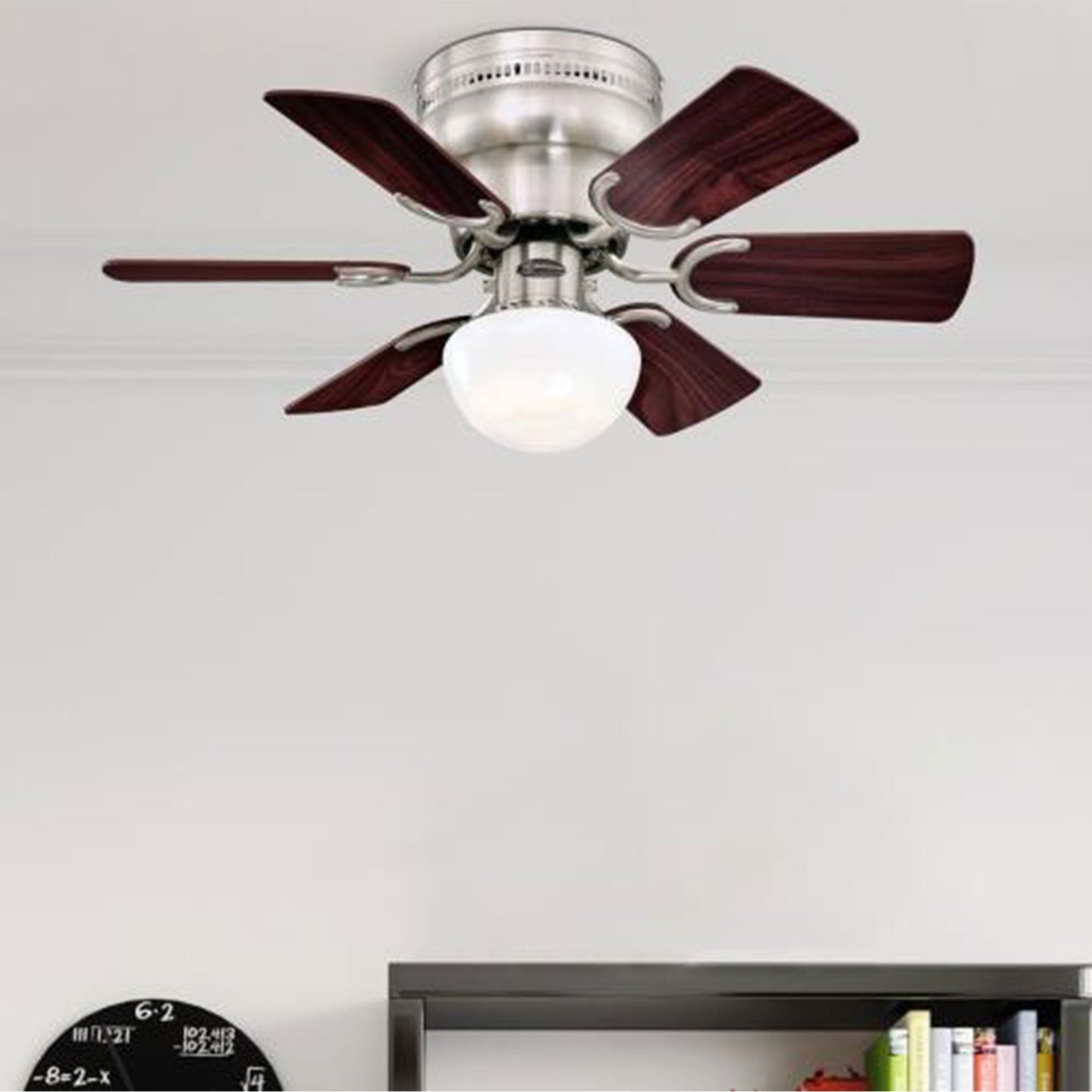 Westinghouse 7230700 Hadley Ceiling Fan with Light, 30-Inch, Brushed Nickel