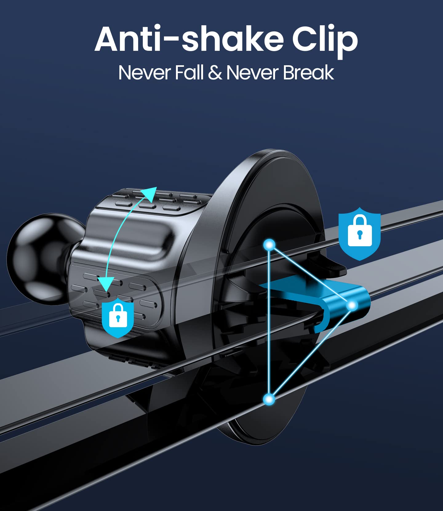 MOKPR Car Air Vent Clip for Diameter 0.67inch ?17mm? Joint Ball Cell Phone Holder for Car & Wireless Car Charger Mount