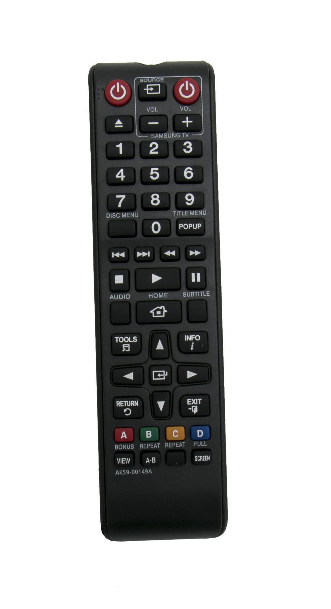 New Replace AK59-00149A Remote Control for Samsung BD-ES5300 BD-FM51 BD-FM57C BD-H5100 BD-H5900 BD-HM51 BD-HM59 BD-J5100 BD-J5700 BD-J5900 BD-JM51