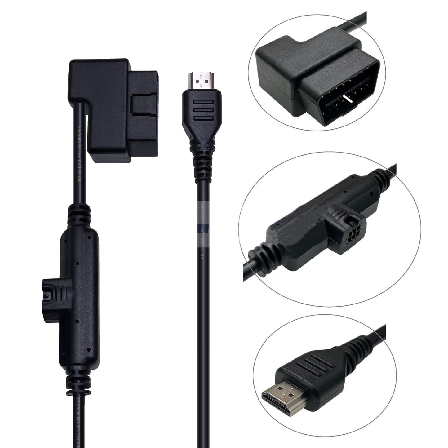 MOCW Interface Cable OBDII HDMI Plug Monitor Fit for Edge CS2 CTS2 CTS3 Replace H00008000