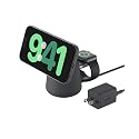 Belkin 2-in-1 Qi2 Wireless Charging Dock 15W Fast Charge iPhone Charger Compatible with iPhone 17, 16, 15, 14, and 13 Series, AirPods, and Other Qi2