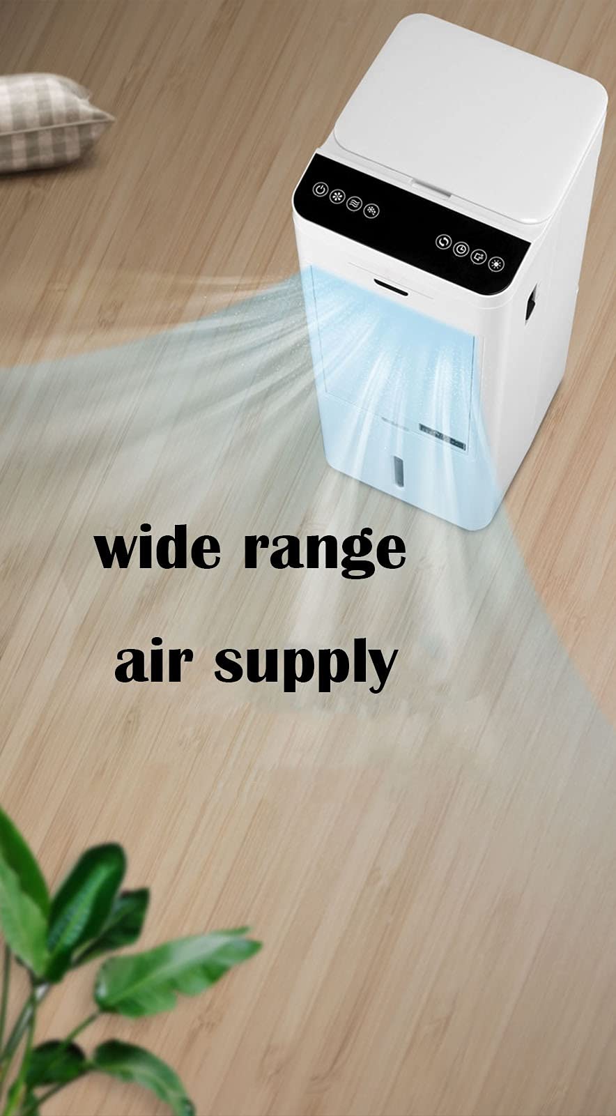 Warm and Cold Tower Fan with 7L Capacity Water Tank Include Ice Crystal Boxes Oscillating with Remote Control and Touch Control 3 Speed Setting