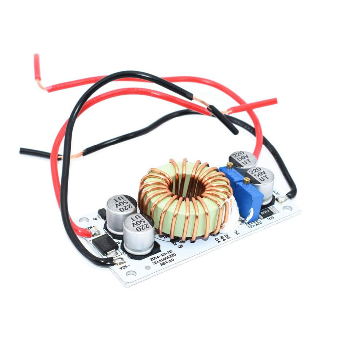 2 Packs 250W DC-DC Boost Converter Module - 10-40V to 10-50V Adjustable, 6A 150kHz Constant Voltage/Current Power Module