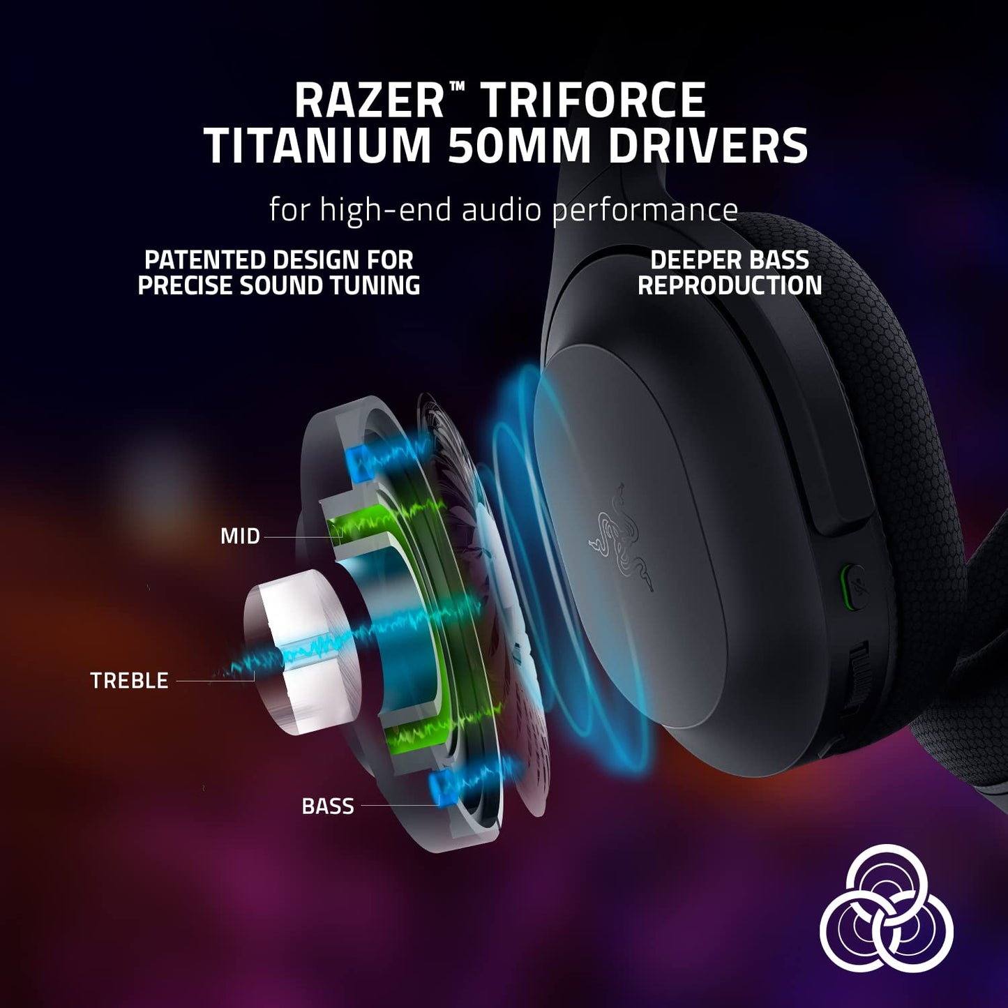 Razer Barracuda Wireless Gaming & Mobile Headset, 2.4GHz + Bluetooth, Black
