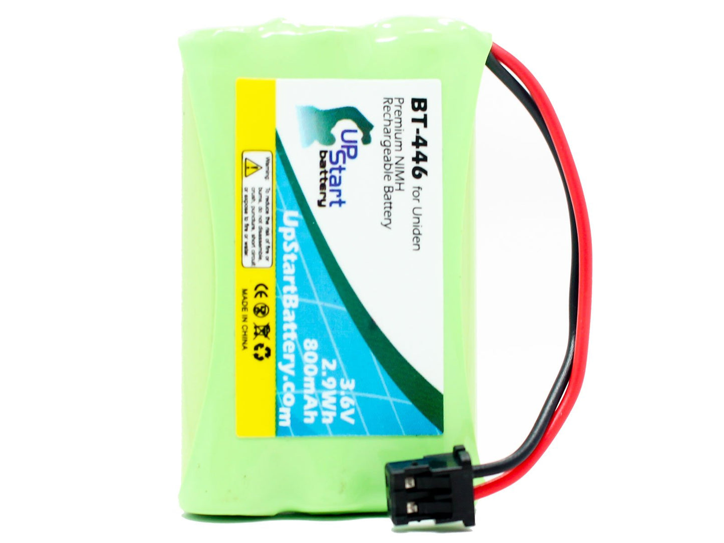 2X Pack - BT-446 Battery for Uniden Wham, TCX905, BT446, DCX700, TRU9485, TRU8866, TRU9466, TRU9496 Cordless Phones (800mAh, 3.6V, NI-MH)