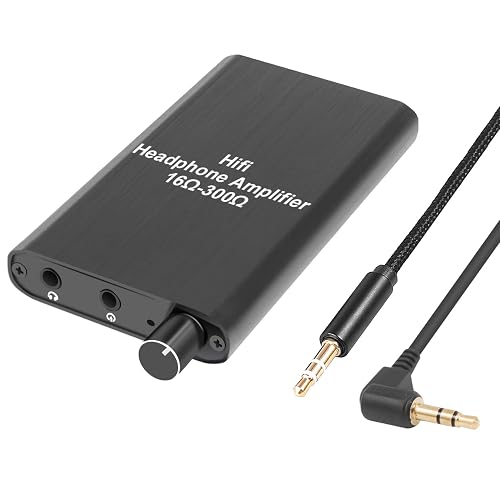 LVY Portable Headphone Amplifier 3.5mm Audio Rechargeable Two-Stage GAIN Switch HiFi Headphone Amplifier Compatible MP3/4, Phones, Computer