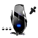 WALkfb Wireless Car Charger, 15W Fast Charging Auto Clamping Car Charger Cell Phone Holder, Universal Hands-Free Car Charger Holder, Vent Touch