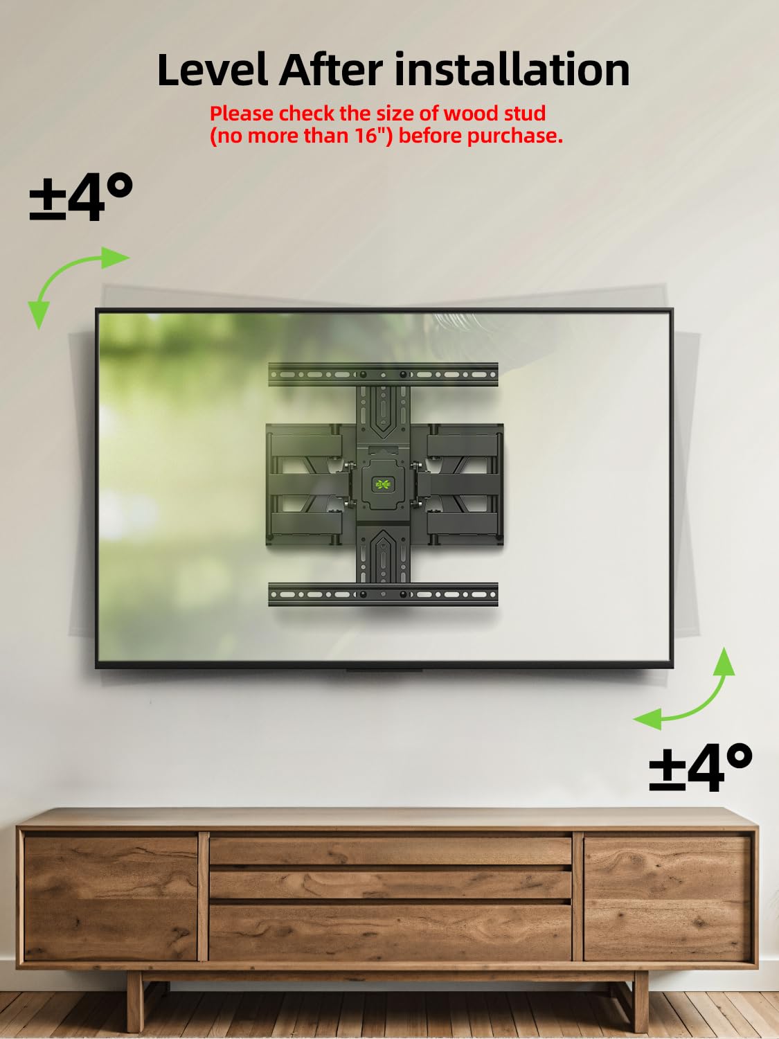 USX MOUNT Ultra Slim TV Wall Mount 37-75 Inch TVs Mount with Swivel and Tilt, Low Profile Full Motion Bracket with Articulating Dual Arms, Up to VESA