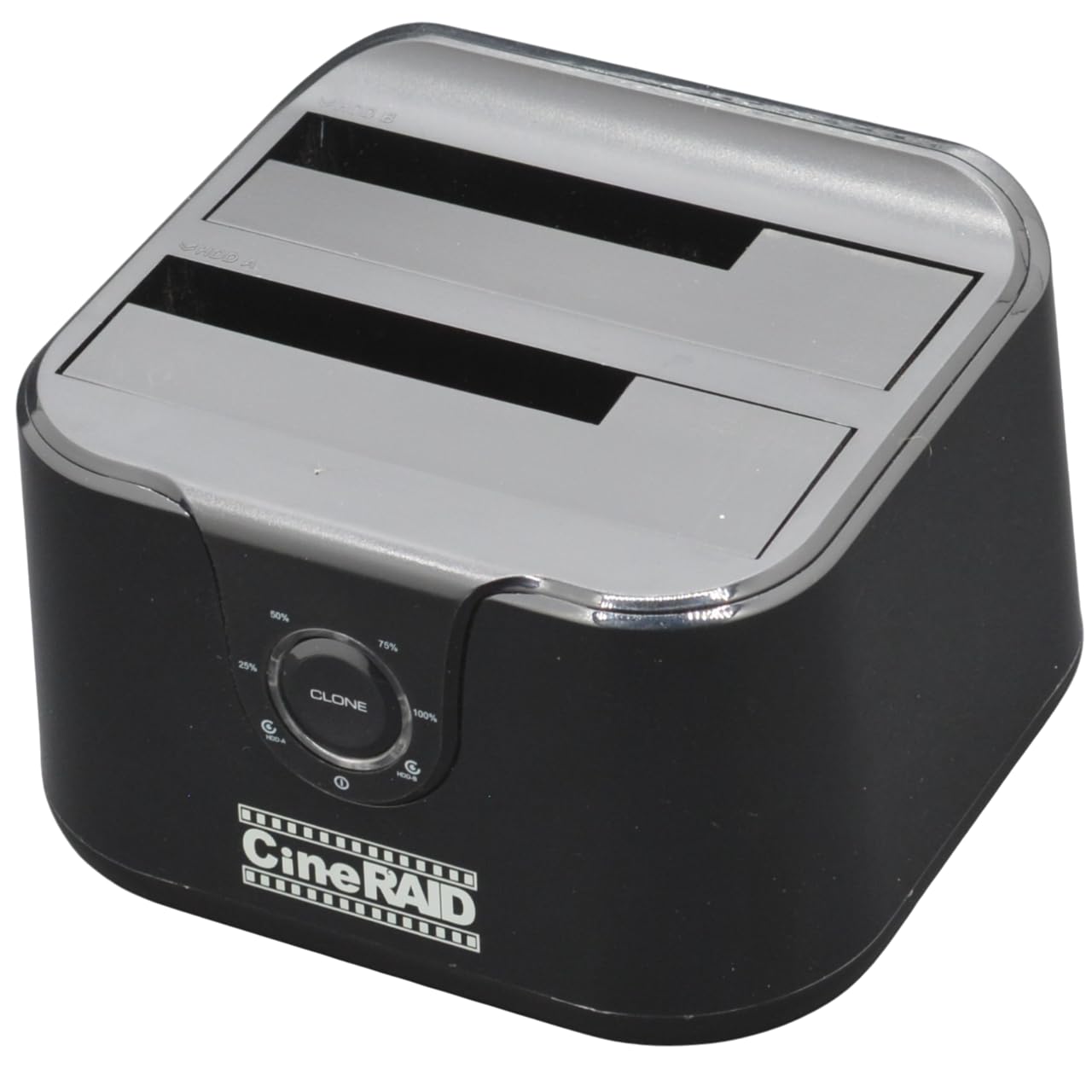 CineRAID CR-H238 (Dual Bay USB Type C Hard Drive Docking Station) USB 3.2 Gen 1 for 2.5"/3.5" SATA I/II/III HDD/SSD with One-Touch Clone, Up to 10TB
