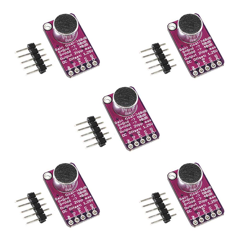 ACEIRMC 5pcs MAX9814 Electret Microphone Amplifier with Auto Gain Control for Arduino