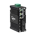 Yjntoximc Mini Industrial 2 Ports Gigabit PoE Switch with DC12?48V Redundant Power Input, 12V PoE Switch with 2X Single Mode Dual SC 20km