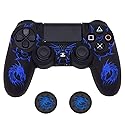 Skin for PS4 Controller, BRHE Anti-Slip Grip Silicone Cover Protector Case Compatible with PS4 Slim/Pro Wireless/Wired Gamepad Controller with 2