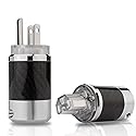 Monosaudio Audiophile Power Plug Black Carbon Fiber Transparent 10A/250V 15A/125V Audio Power Connector Brass IEC320 C13 Connector for DIY Audiophile