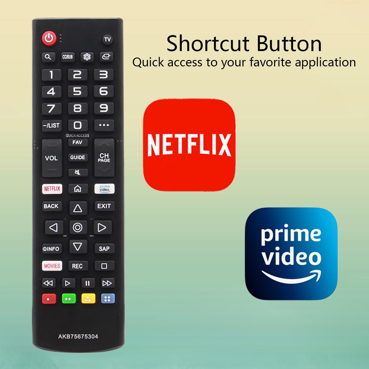 GHUST AKB75675304 Remote Control Replacement for LG Smart TV 60UN6951ZUA 65UN6950ZUA 65UN6951ZUA 65UN6955ZUF 65UN7000PUD 70UM6970PUA 70UN6955ZUC