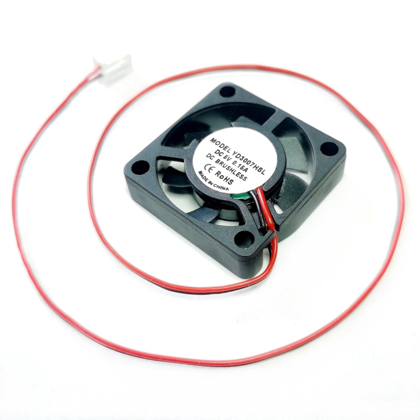 DAKKZA Cooling 30mm Case PC Fan for 30mm x 30mm x 7mm DC 5V 0.15A 3007 Brushless 2-Pin XH2.54 8700RPM