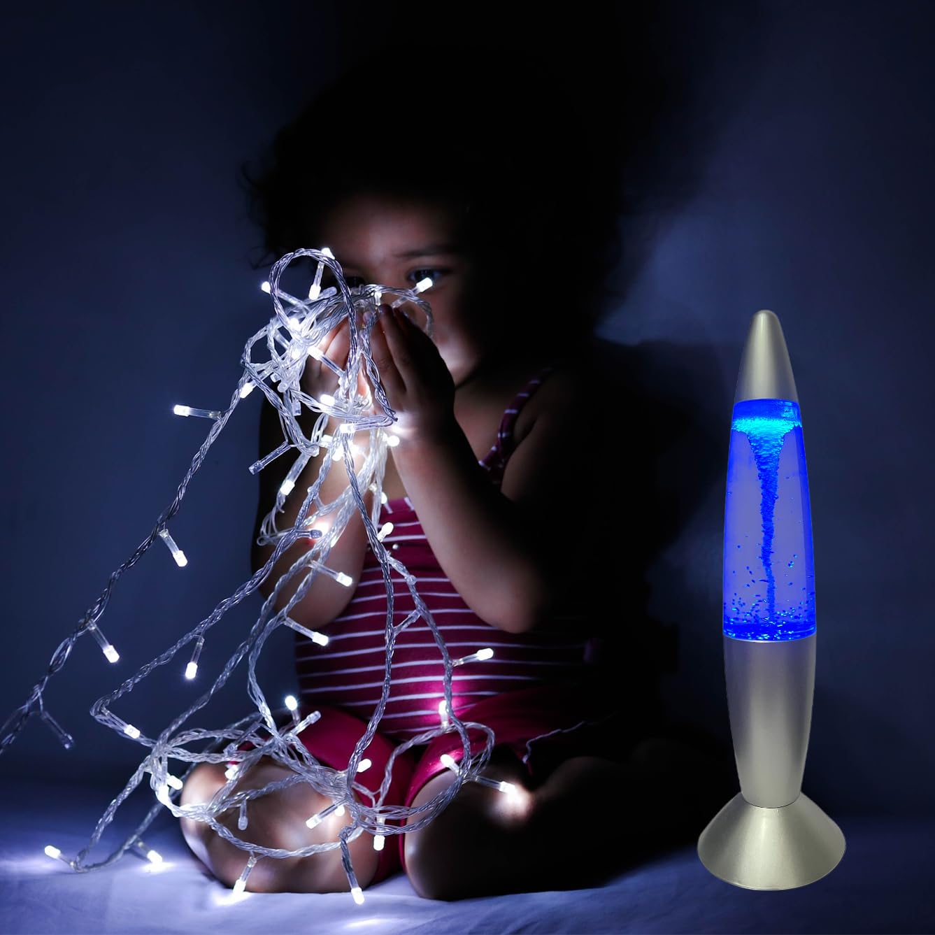 14” Tornado Lamp for Kids, Teens & Science Enthusiasts, LED Color Changing Twister Light for Bedrooms, Classrooms & Offices, USB/Battery Powered Water