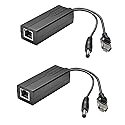 Bawofu Active PoE Power Over Ethernet Splitter Adapter 48V to 12V, 5.5x2.1mm DC, IEEE 802.3AF/at Compliant 10/100Mbps PoE Splitter with 12V Output