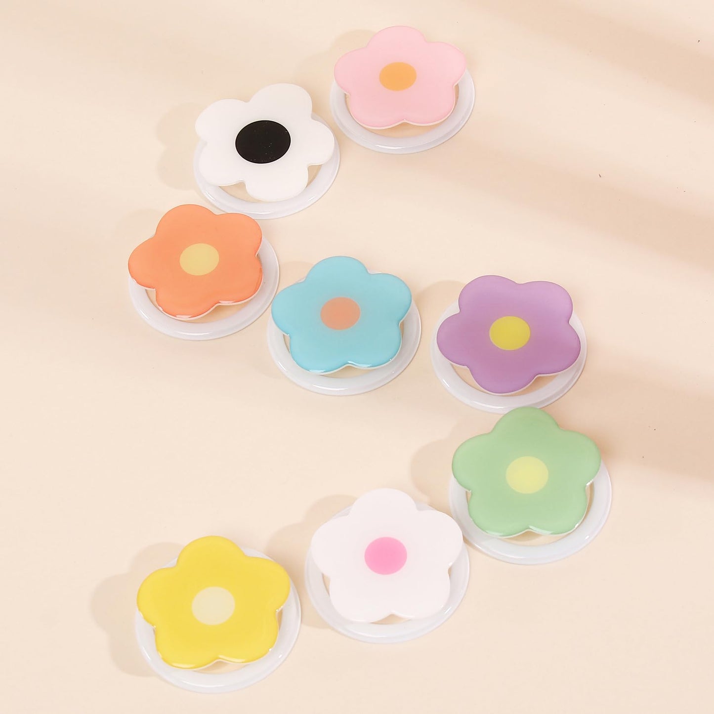 Magnetic Phone Grip Collapsible Cute Floral Series Hold Phone Grip Stand Include Adapter Ring for Smartphone Tablet Cell Phone Accessory Compatible