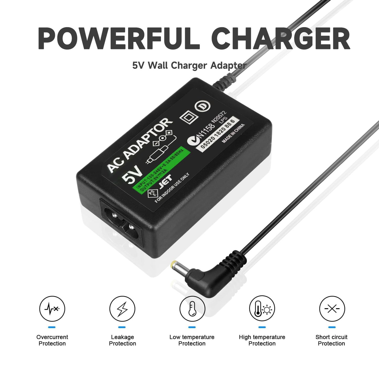 Replacement PSP Charger AC Adapter 5V Compatible with Sony PSP 1000 PSP Slim & Lite 2000 3000 PSP-110 PSP-1001 Series PSP-1001, 2001, PlayStation…