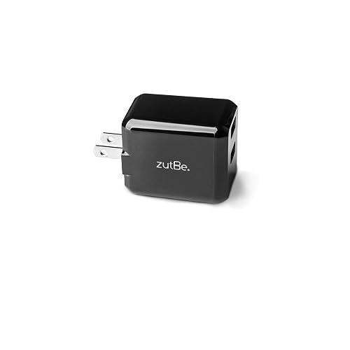zutBe Dual Port USB-A Foldable 30W, 2.4A Fast Foldable Plug, 1 Quick Charge QC 3.0 Wall Charger Compatible with iPhone 14 13 12 SE 11 X 8 7 & iPad