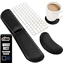 GORILLA GRIP Silky Memory Foam Keyboard Wrist Rest for Computer and Mouse, Ergonomic Typing Support Pad, Desk Office Supplies, Gaming Accessories