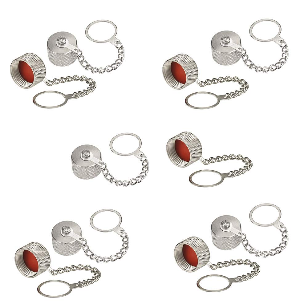 Eightwood 10pcs Protective Cover Dust Cap with Chain for N Female Connector, SO239 Connector