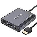 HIYNJLIK HDMI Audio Extractor 4K60 HDMI to Optical 3.5mm AUX Audio Adapter Splitter Converter Support HDCP Digital DTS 5.1 PCM