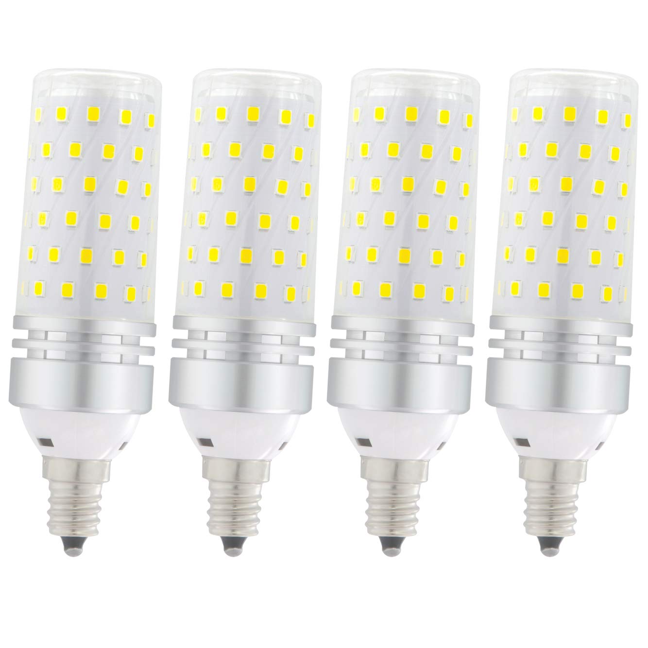 stvono 4 Pack E12 LED Bulb, 16W Candelabra LED Light Bulbs 100 Watt Equivalent, Daylight White 6000K, 1500lm, Non-Dimmable, LED Chandelier Bulbs