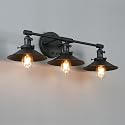 Phansthy Bathroom Vanity Light Fixtures, 3 Light Wall Sconces Lighting with 7.9" Black Metal Shade, Wall Lights for Mirror, Kitchen, Living Room