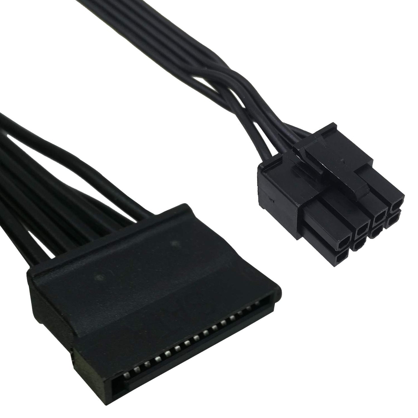 COMeap SATA Cable for Cougar Thermaltake Game Demon Semi Modular PSUs, CPU 8 Pin to 3X 15 Pin SATA Hard Drive Power Adapter Splitter 20-in(50cm)
