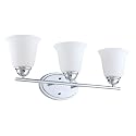Aspen Creative 62231, Three Metal Bathroom Wall Light, 24" Wide, Transitional Design in Chrome Vanity Fixture