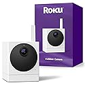 Roku Outdoor Camera (No Base) for Home Security - Security Camera with HD Night Vision, Works with Google, Motion Detection & 2-Way Audio (Renewed)