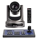 PTZOptics 30X SDI Gen 2 Live Streaming Broadcast Camera, Grey+ HuddleCamHD HC-Joy-G3 3rd Generation Serial PTZ Joystick
