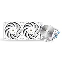 Thermalright Frozen Edge 240 White Liquid CPU Water Cooler with 120mm PWM Fan,240 White Cold Row Specification,Integrated Water-Cooler Heatsink