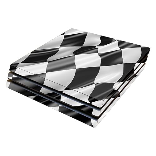 MightySkins Skin Compatible with Sony PS4 Pro Console - Race Flag | Protective, Durable, and Unique Vinyl Decal wrap Cover | Easy to Apply, Remove
