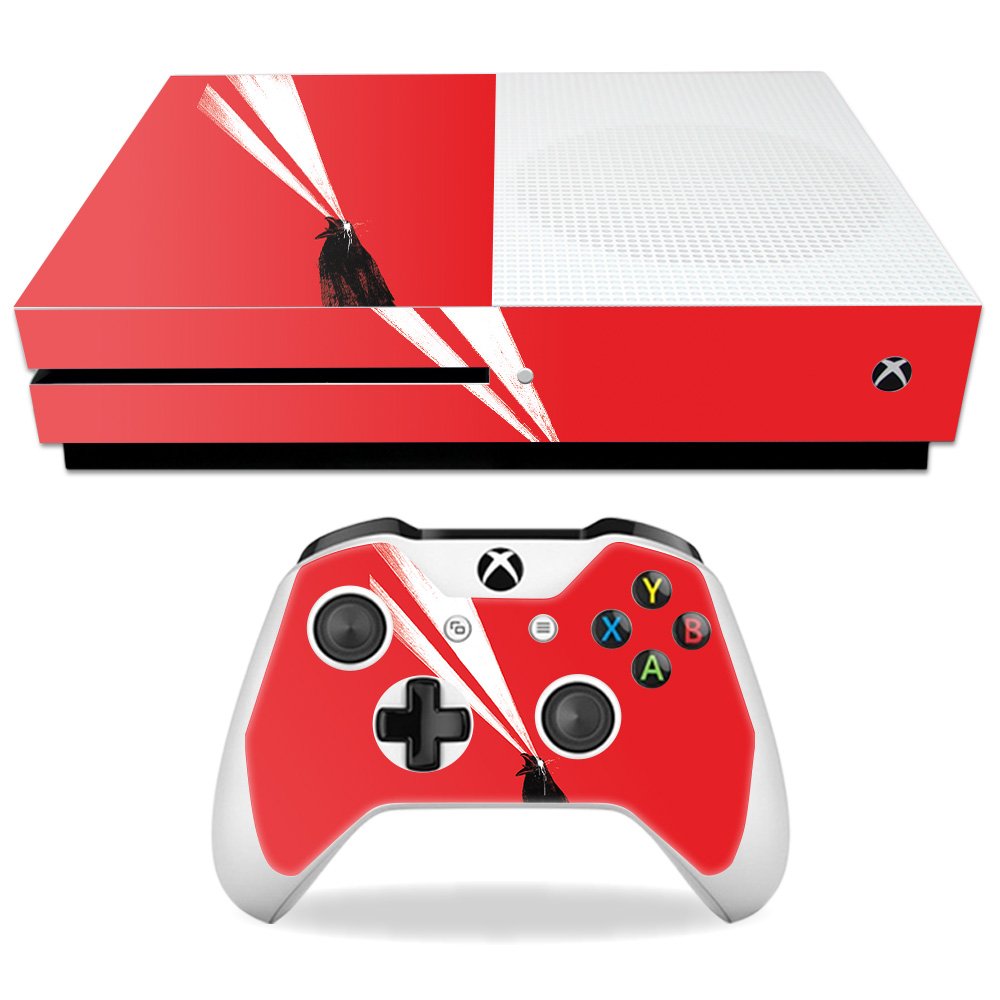 MightySkins Skin Compatible with Microsoft Xbox One S - Laser Crow | Protective, Durable, and Unique Vinyl Decal wrap Cover | Easy to Apply, Remove
