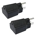 BloomGrow 240V to 120V US Power Plug Adapter 6-15P to 5-15R US Plug Adapter Electrical Converter for US (2 PCS)