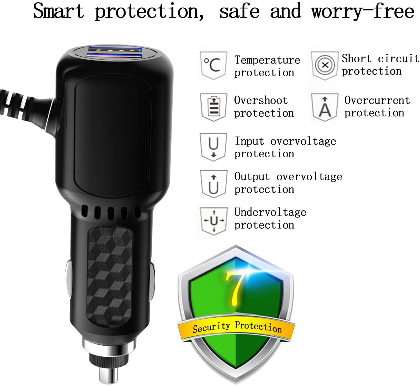 Dash Cam Charger 2023 Upgraded USB-C Car Charger with Dual USB Port Compatible with, Rexing, Byakov, AKASO, Crosstour, Trekpow, Pruveeo, OldShark