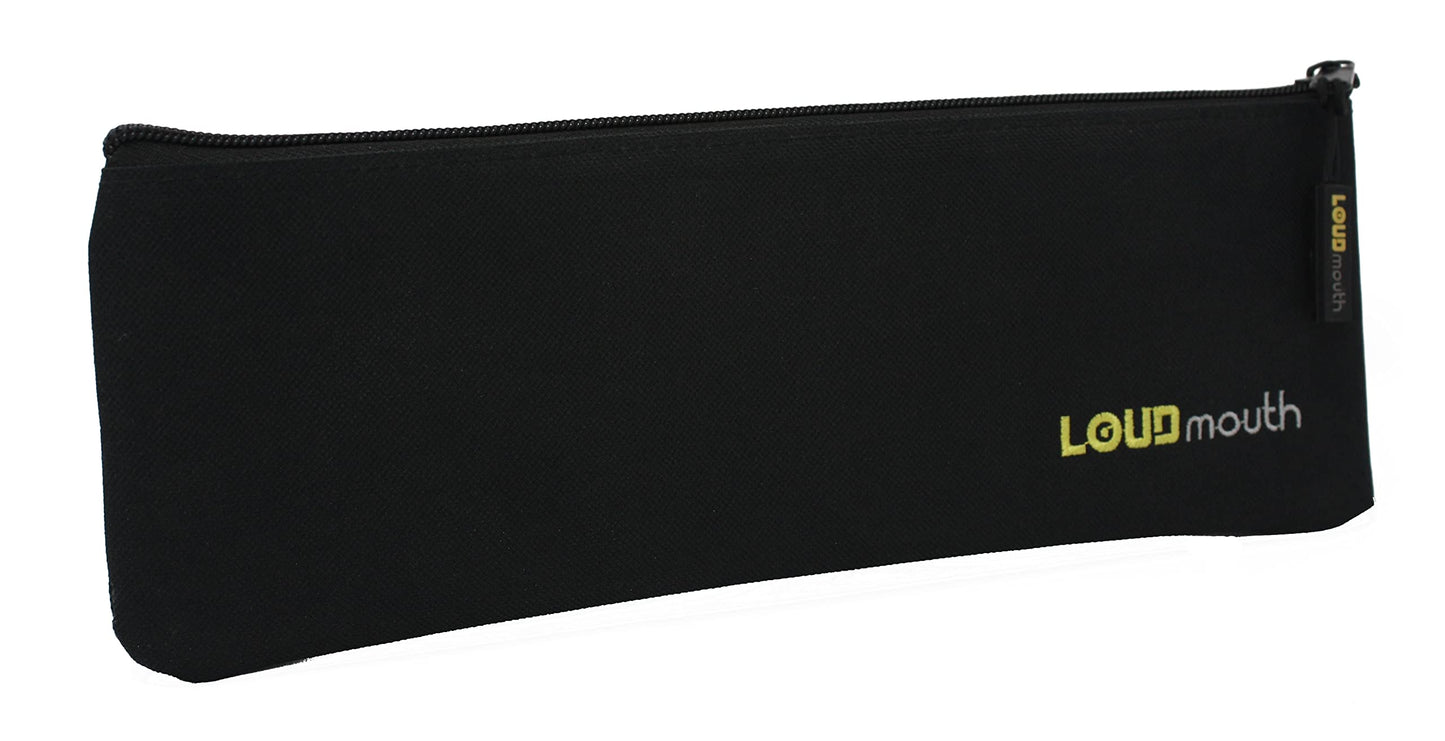 LOUDmouth Long Zippered Pouch for Large Wireless Microphones | Mic Bag | 12.5" x 4" (1 Pack)