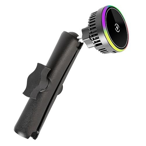 FPN 1" Ball Magnetic Wireless Charging Phone Holder with 5.9" Long Arm for MagSafe iPhone 17/16/15/14/13/12 Series - 15W Fast Charging, TEC and Fan