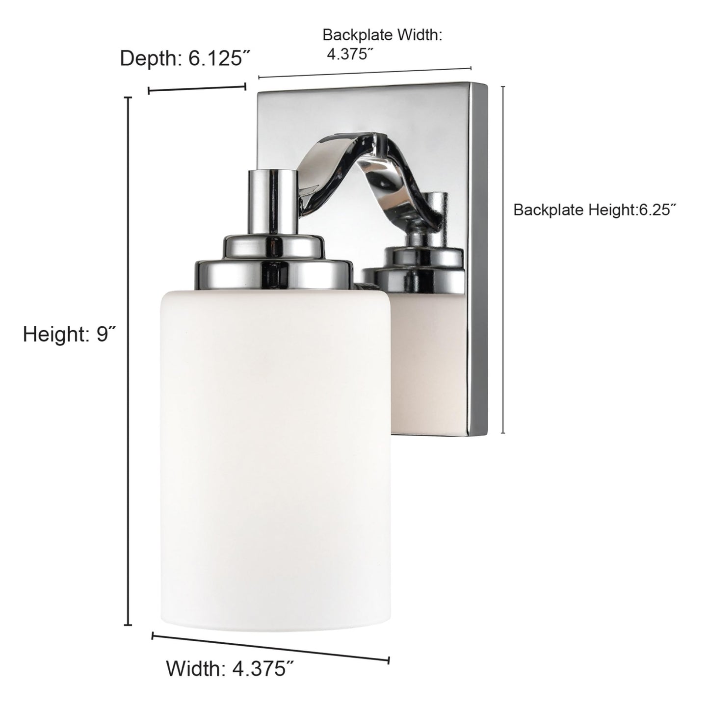 ML Lighting Durham 1-Light Wall Sconce Matte Black