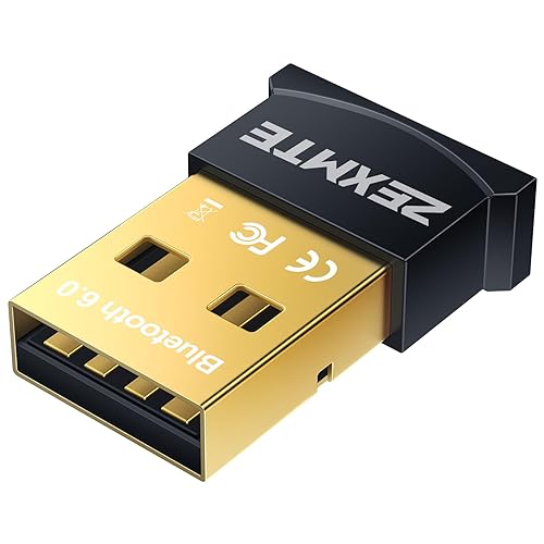 6.0 USB Bluetooth Adapter for PC, Bluetooth Dongle, Plug-and-Play for PC, Laptop, Mouse, Keyboard, Headsets, Speakers, Support Windows 11/10/8.1/7