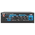 Home Audio Power Amplifier System - 2X120W Mini Dual Channel Mixer Sound Stereo Receiver Box w/ RCA, AUX, Mic Input - For Amplified Speakers, PA, CD