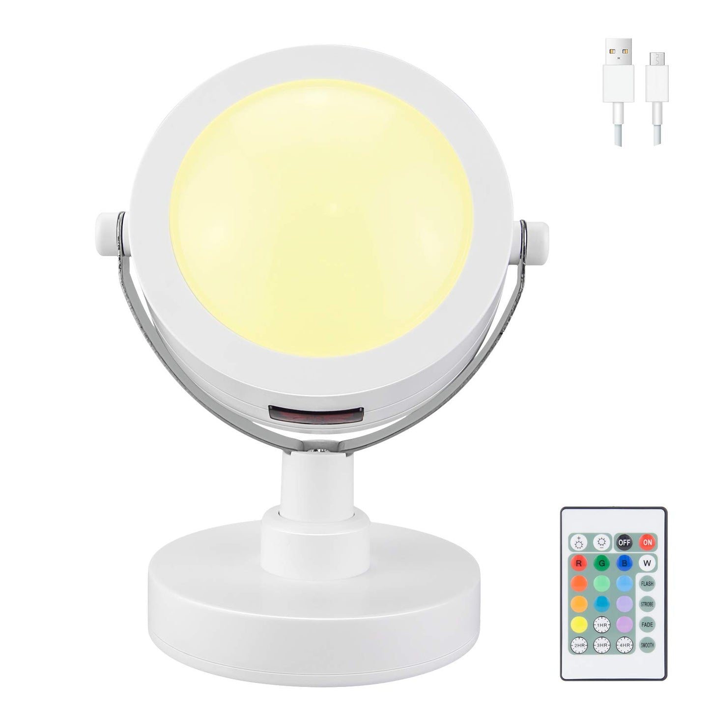 LUXSWAY Accent Lights LED Indoor SpotLights with 360° Rotate Head Puck Lights with 12 Color Changing Up Down Light Stick on for Dart Board Artwork